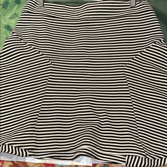 Express Monochrome Striped Skater Skirt - Picture 5 of 5